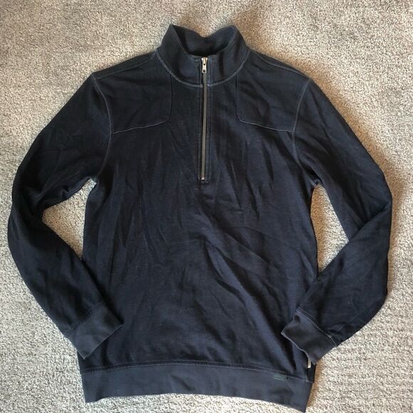 MERREL Selectwick 3/4 Zip Navy Sweater Medium - Picture 13 of 15